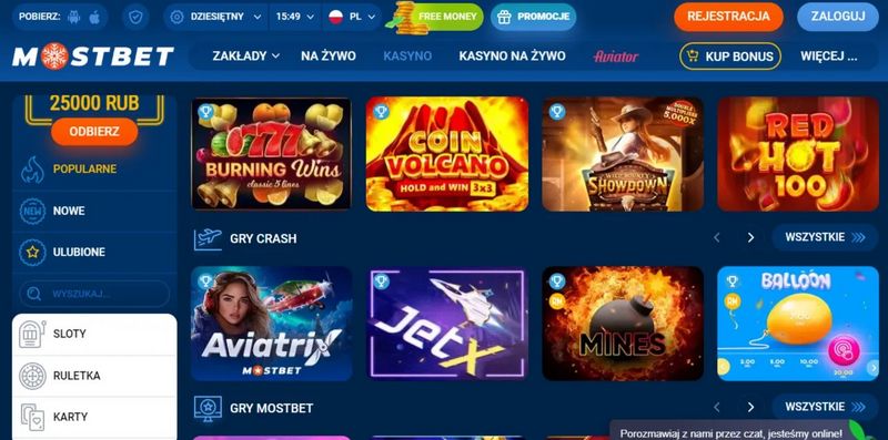 Зеркало казино Mostbet